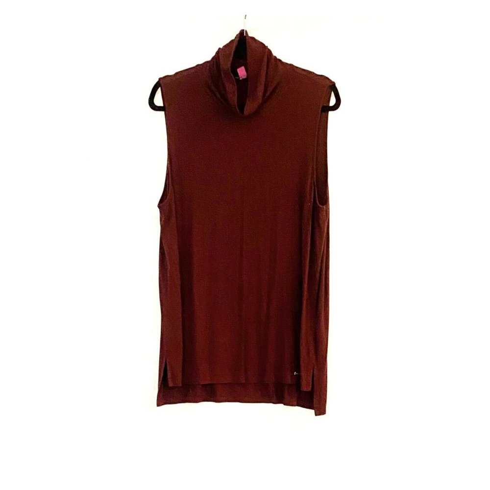 Vince Camuto Sleeveless Mulberry Knit Turtleneck Size XL - Picture 2 of 4